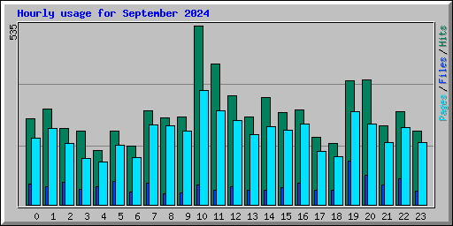 Hourly usage for September 2024